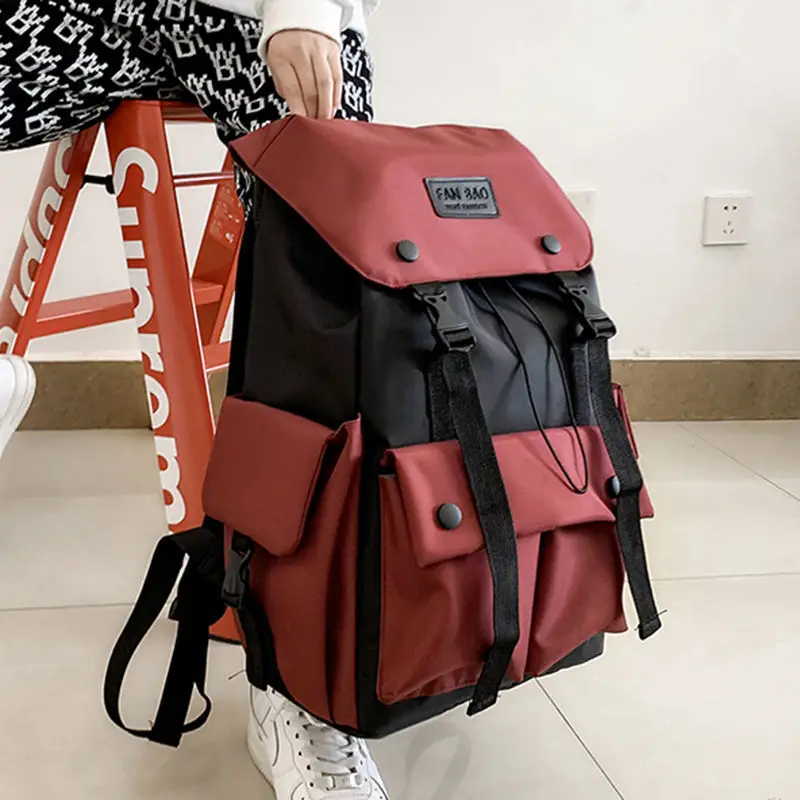

College Student School Bags for Teenage Girls Boys Large Capacity Nylon Men Backpack Women