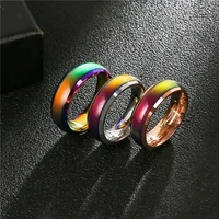 creative design temperature change color mood ring hot sale jewelry smart discolor rings best gift for friends drop shipping