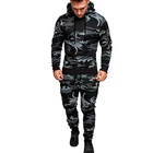 Спортивный костюм мужской из 2 предметов, свитшот с капюшоном, повседневная кофта и спортивные штаны, спортивная одежда для бега, куртка оверсайз