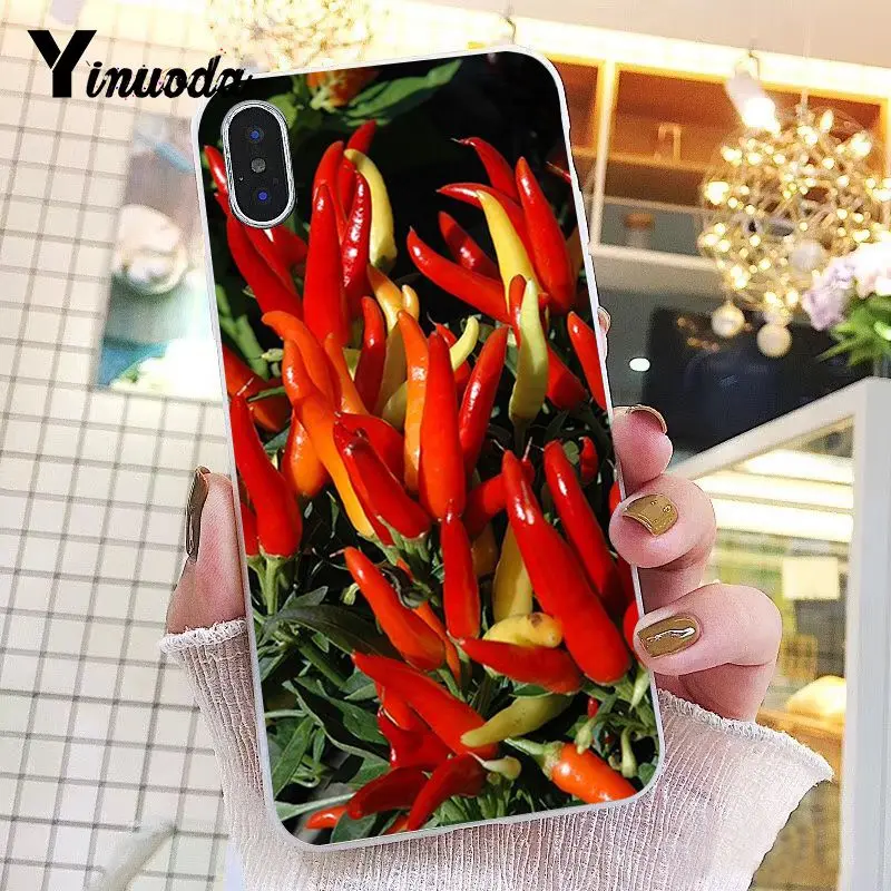 Yinuoda чехол с красным перцем мягкий для телефона iPhone 8 7 6 6S X XS MAX 5 5S SE XR 11 Pro Max |