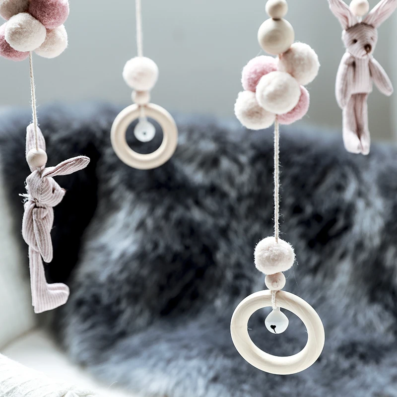 

Creative cute rabbit baby cradle baby bed hanging safety seat plush toy rattle multifunctional plush toy