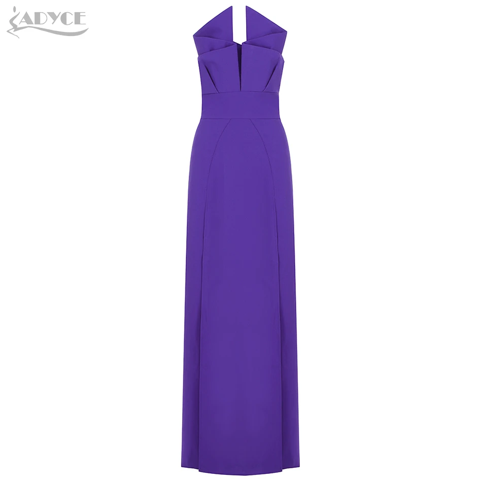 

Adyce 2021 New Summer Women Strapless Bow Long Dress Sexy Sleeveless Floor Length Club Celebrity Evening Runway Party Chic Dress