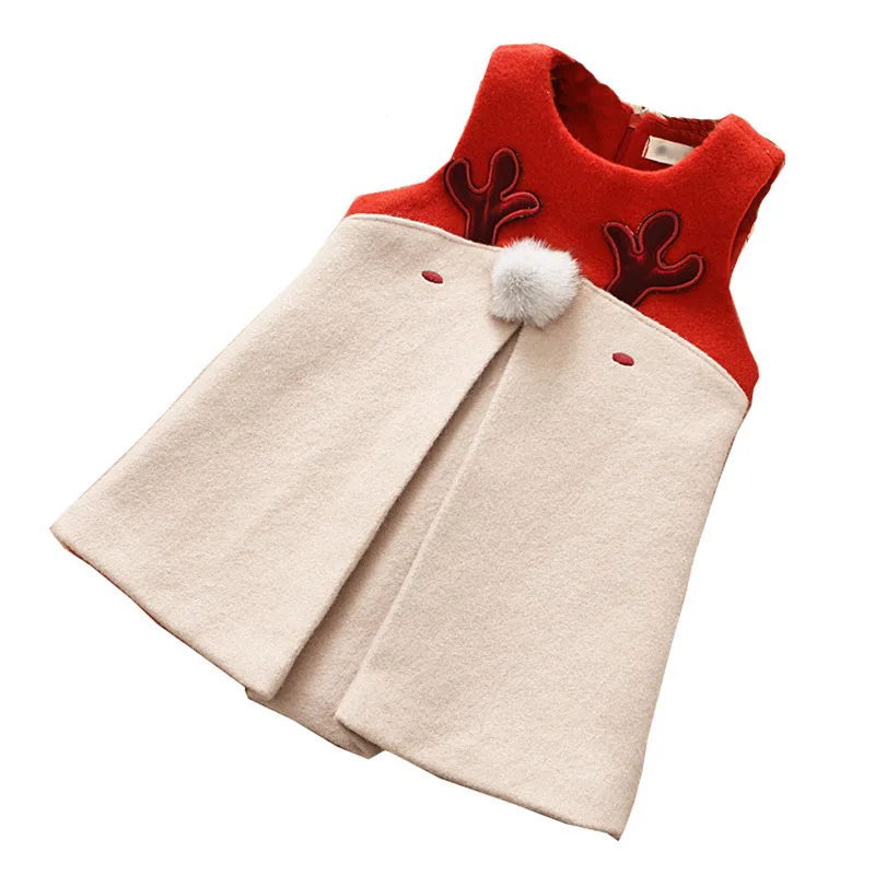 

ACE LOVE Autumn Winter Fur New Christmas Cotton Waistcoat Deer Printed Children Waistcoat Girls Winter Christmas Clothing