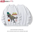 Толстовка LAPPSTER мужская оверсайз, баскетбольная кофта с мультяшным динозавром, кавайная кофта в стиле Харадзюку, 2022