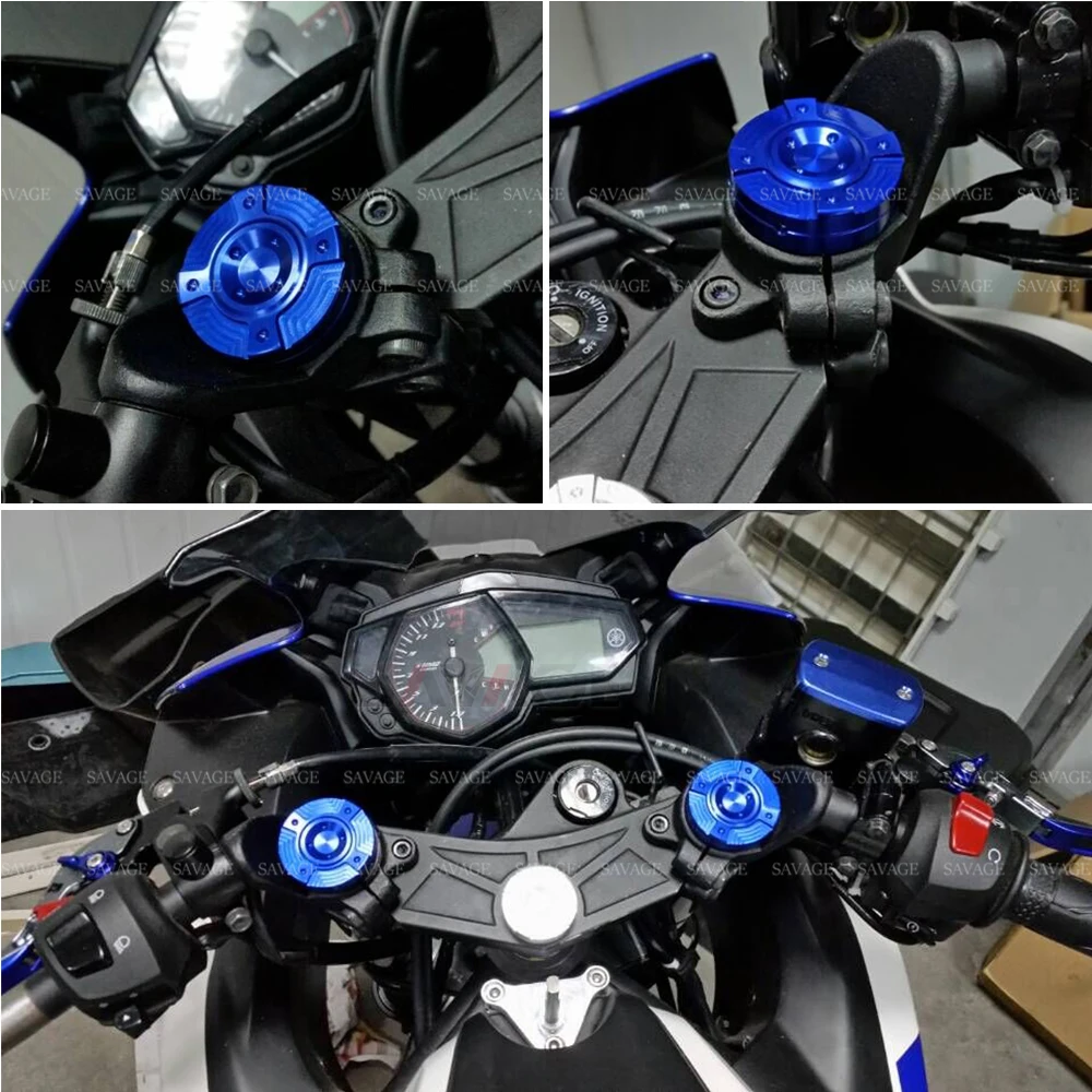 

Front Fork Cap Covers For YAMAHA YZF R25 YZF R3 YZ-F R25 R3 2014-2018 15 2016 2017 Motorcycle Accessories Triple Tree Stem Yoke