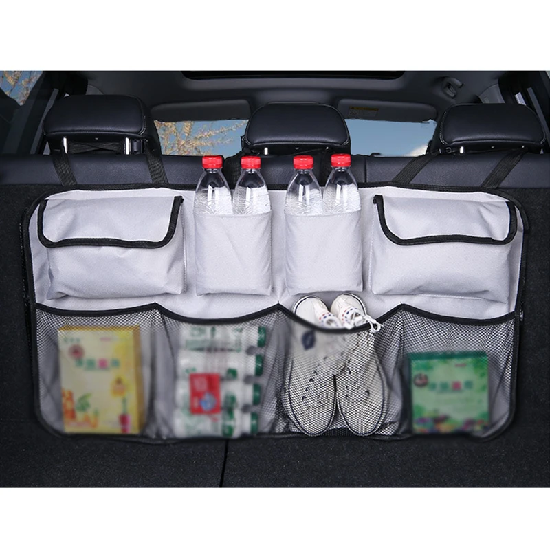 Universal Car Trunk Organizer Waterproof Back Seat Storage Bag Net High Capacity Multi-use 4-Pocket Oxford Accessories | Автомобили и