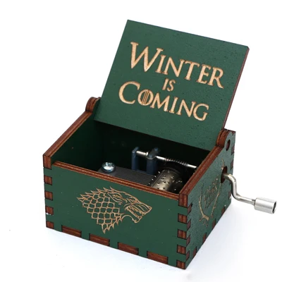 Game of throne-Green Резьба по дереву, ручная работа, розовая музыкальная шкатулка Сейлор Мун, игра на трон, музыкальная шкатулка, тема Caixa De Musica, подарок на день рождения, подарок для девочки - Цвет: Game of throne-Green