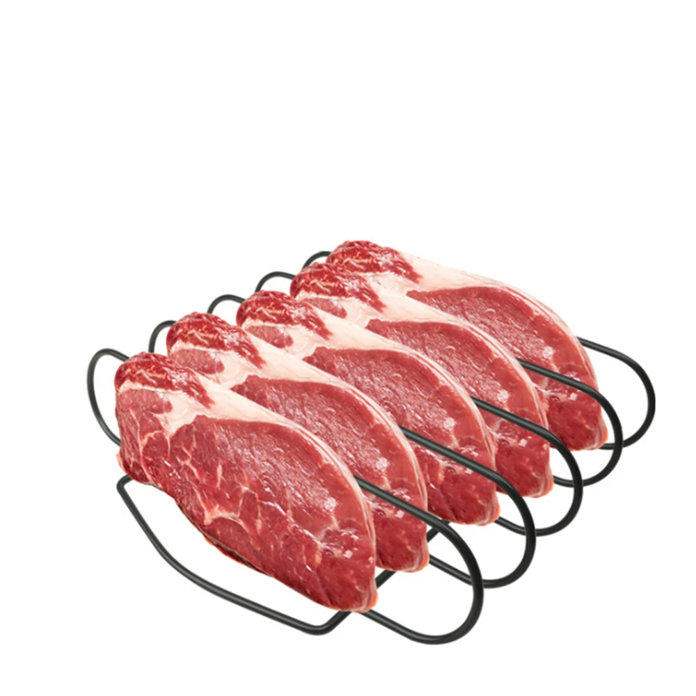

Non-stick Rib Shelf BBQ Stand Barbecue Roast Rack Stainless Steel Grilling BBQ Chicken Beef Ribs Rack Grilling Baske