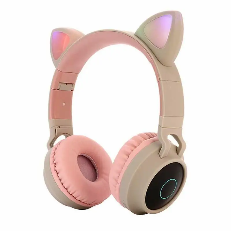 Bluetooth стерео кошачьи наушники мигающие светящиеся кошачьи наушники игровая гарнитура наушники 5 цветов светодиодный свет