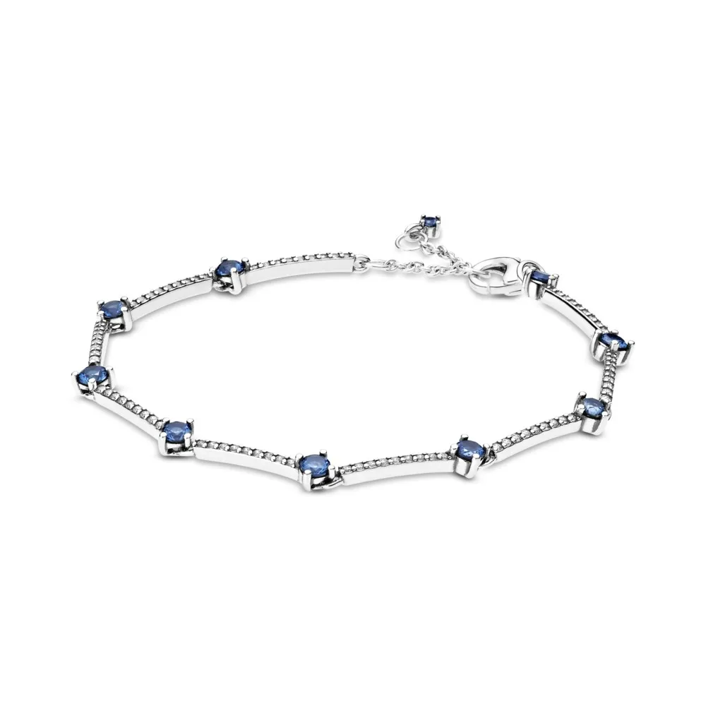 

New Origina 925 Sterling Silver Sparkling Bracelet Fit Wedding Party DIY Jewelry Fashion Gift