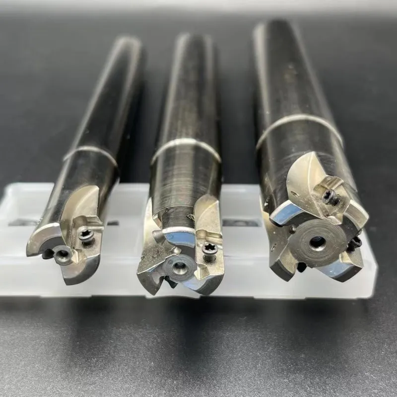 Herramienta de torneado de acero de tungsteno EXN03R, soporte de fresado antivibración + 10 uds, LNMU0303ZER, juego de herramientas de alimentación rápida de doble cara