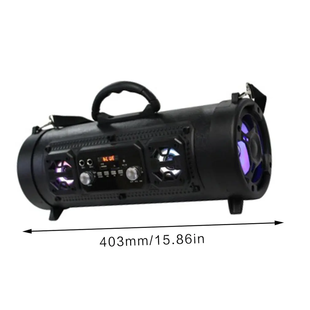 

M17 Outdoor Portable Barrel Speaker Wireless Subwoofer Plastic Knob Adjustment Card Radio Call Function