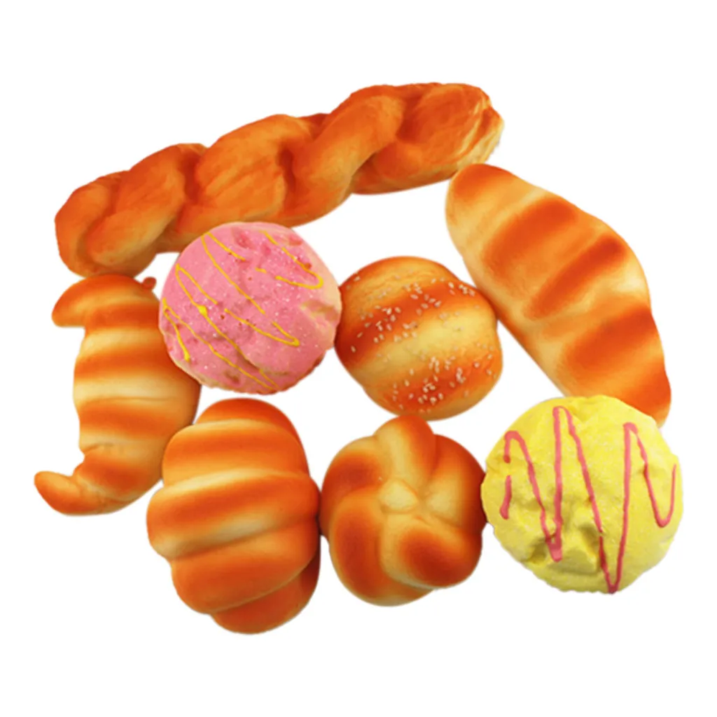 

8pcs Simulated Bread Set Scented Slow Rising Kids Gift Fun Stress Relief Toy simple dimple toy small kawaii toys para nios