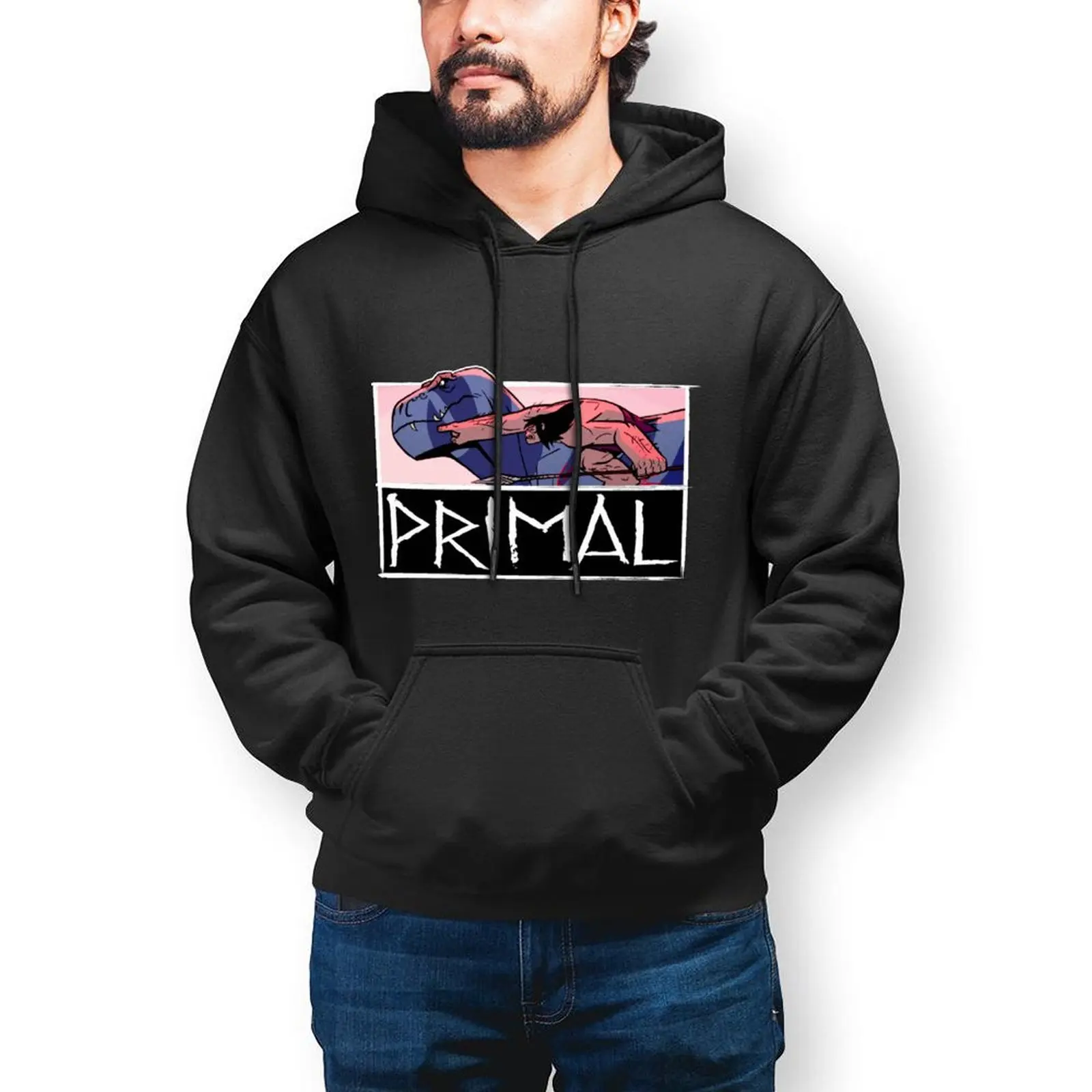 

Dinosaur Hoodie Outdoor Warm Hoodies Nice Long Cotton Pullover Hoodie Mens XL