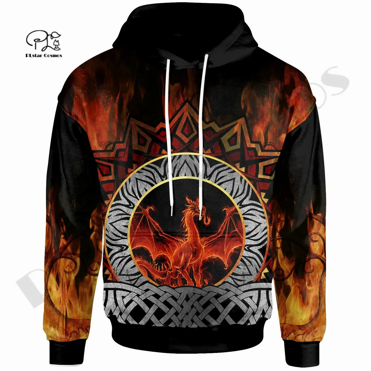 

PLstar Cosmos 3DPrint Newest Celtic Fire Dragon Art Unique Men/Women Hrajuku Casual Streetwear Hoodies/Zip/Sweatshirt Style-7
