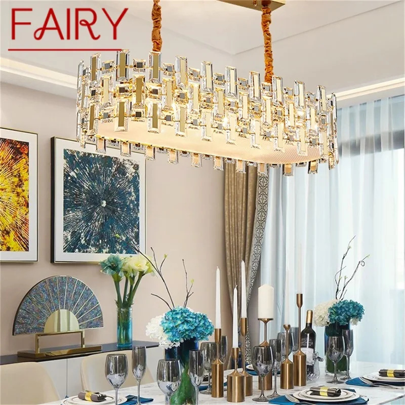 

FAIRY Postmodern Pendant Light Creative Gold Chandelier LED Luxury Crystal Lamp for Home Decoration