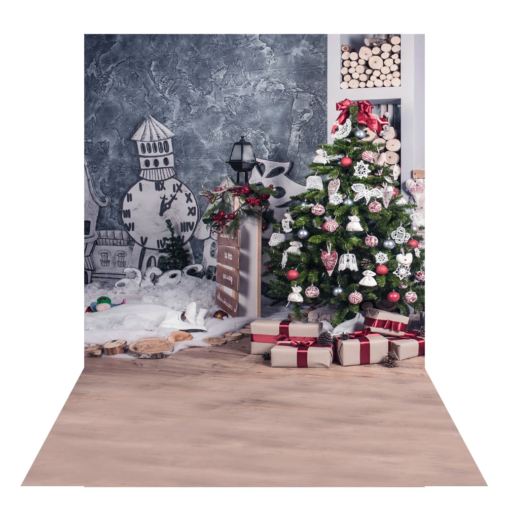 1 5*2 м фото Фон фотографии фоны цифровая печать Рождественская елка подарок