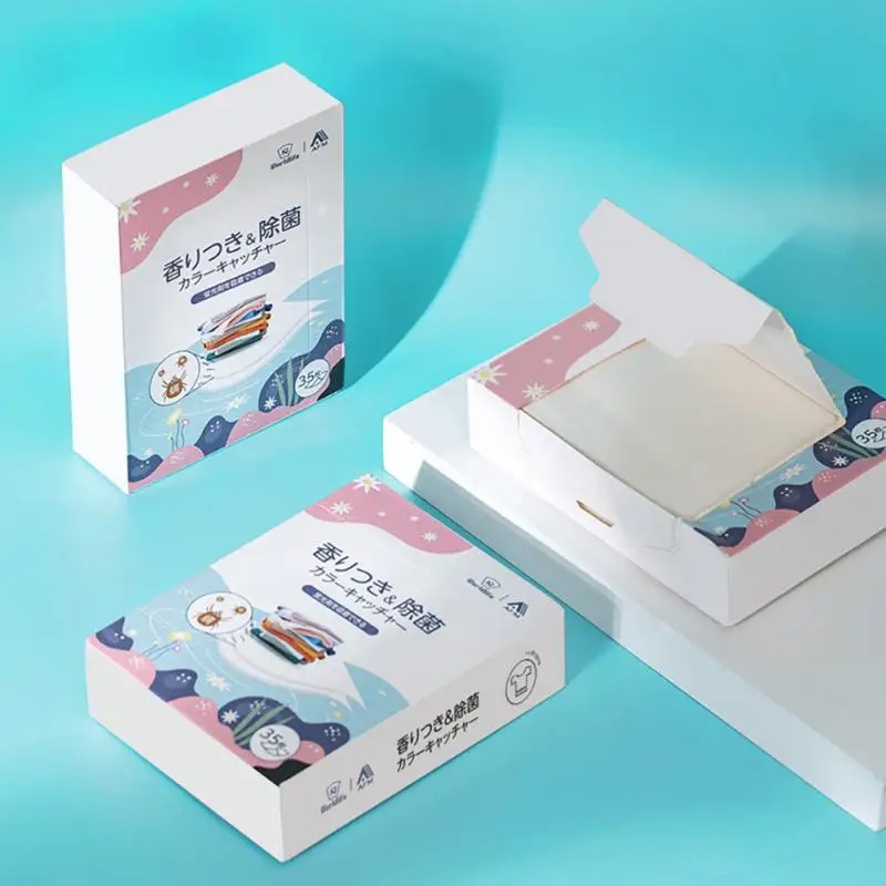 35pcs Washing Machine Use Mixed Dyeing Proof Color Absorption Sheet Laundry Tool Catcher Mite Removal | Дом и сад