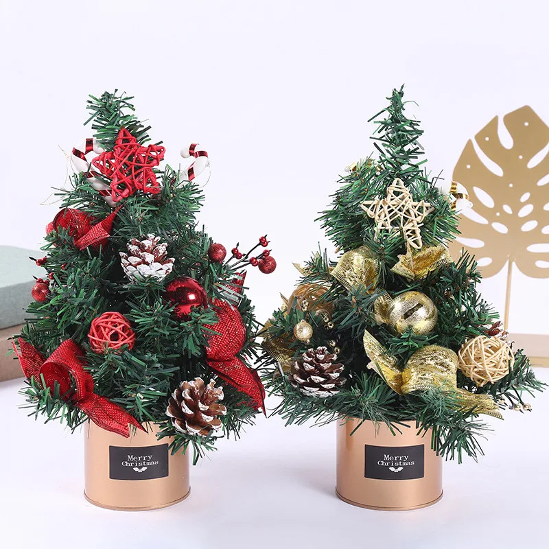 

YO CHO Christmas Decoration Set Kids Xmas Ornaments Gift Artificial Pine Tree Christmas Tree New Year 2022 Gifts Table Ornament
