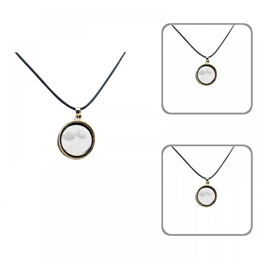 

Women Dried Dandelion Transparent Disc Pendant Adjustable Necklace Jewelry Gift