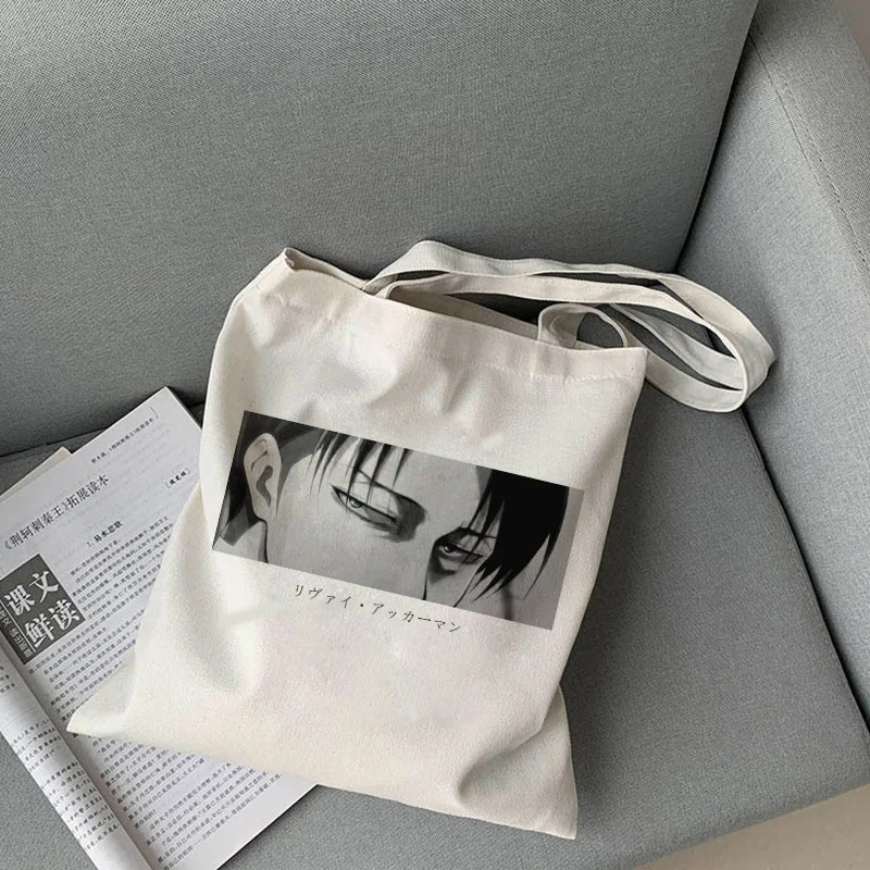 

Японская новая Аниме Сумка «атака на Титанов» для женщин, объемный мультяшный шоппер с надписью, модная забавная холщовая Наплечная сумочк...