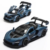new mclaren senna simulation 132 alloy model metal vehicle sound and light pull back toys car toys gifts for childrens
