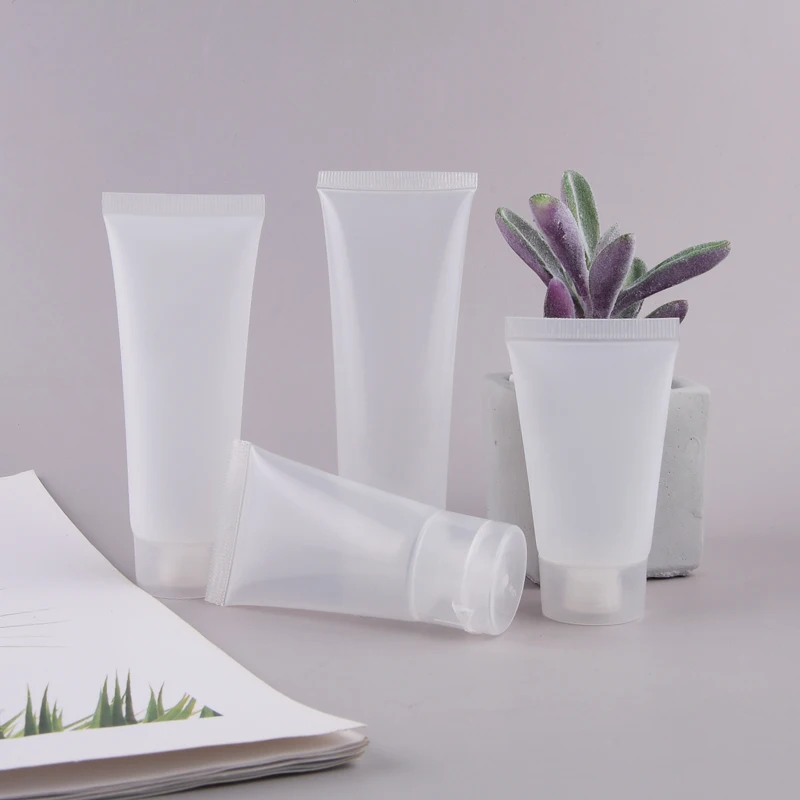 Hot! 1 pcs 20ml/30ml/50ml/100ml Empty Cosmetic Clear Plastic Square Tube With Flip Top Capempty Lip Gloss Tubes | Красота и здоровье