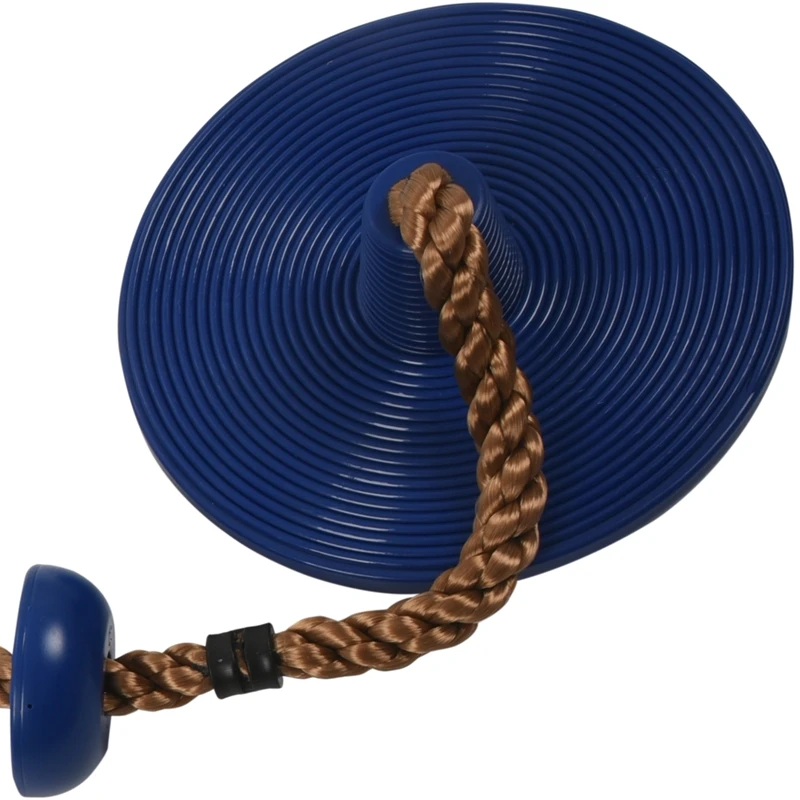 

Jungle Gym Climbing Rope With Platforms And Disc Swing Seat Fitness Swing Set Accessories Kids Swing Seat Blue