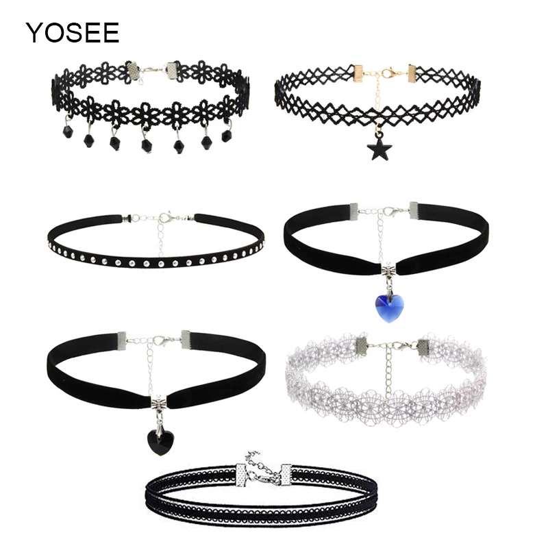

Yosee New Arrival Jewelry Sets Chain Necklace Black Gothic Choker