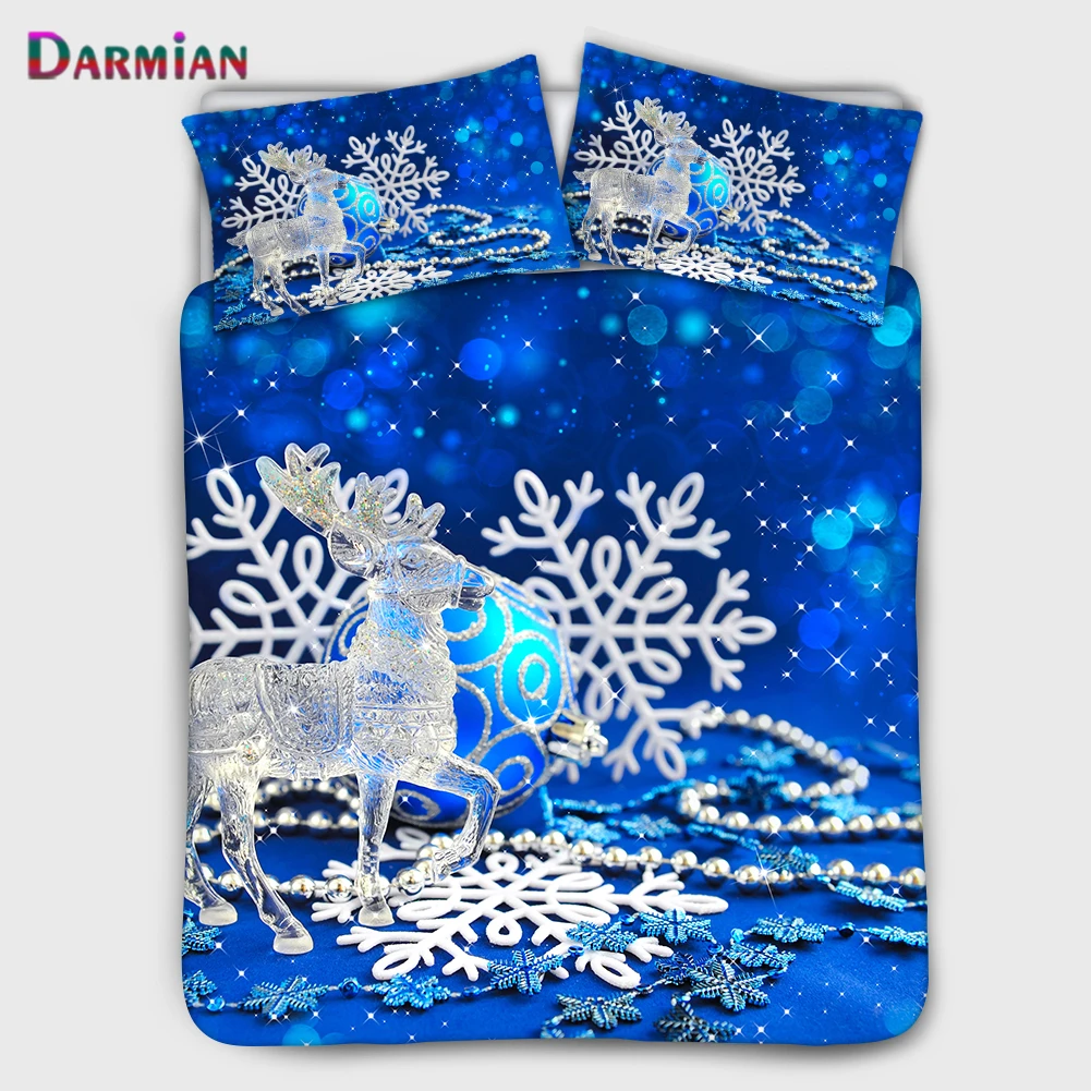 

Рождественская серия DARMIAN, пододеяльник с принтом, наволочка, семья, одинарный, двойной, Королевский размер, пододеяльник, постельное белье, ...