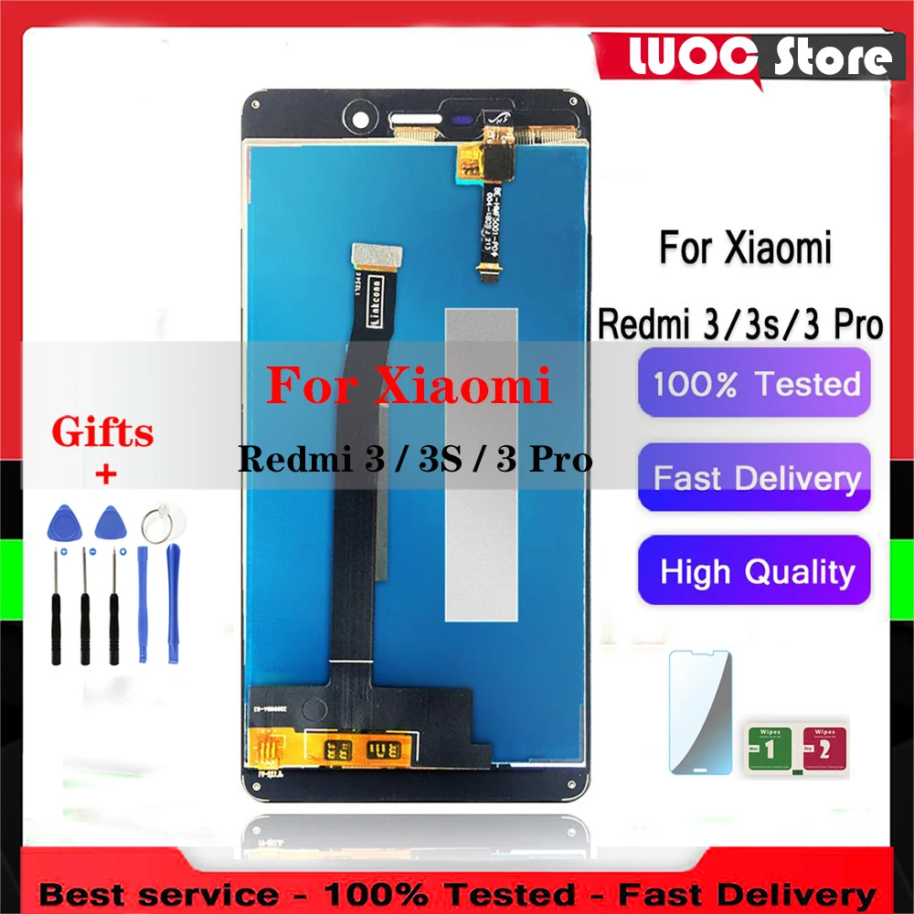 High Quality Super LCD Displa For XIAOMI Redmi 3 3S Touch Screen Replacement Digitizer Assembly Pro | Мобильные телефоны и