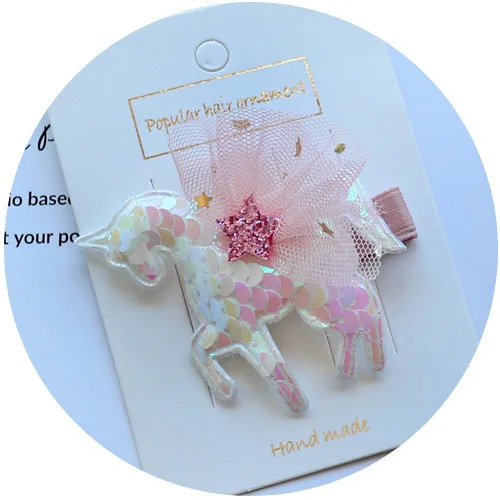 Hair Clip-1 Вечерние повязки для волос; эластичные повязки для волос с героями мультфильмов; милые детские заколки для волос головная повязка принцессы; милые аксессуары для волос - Цвет: Hair Clip-1