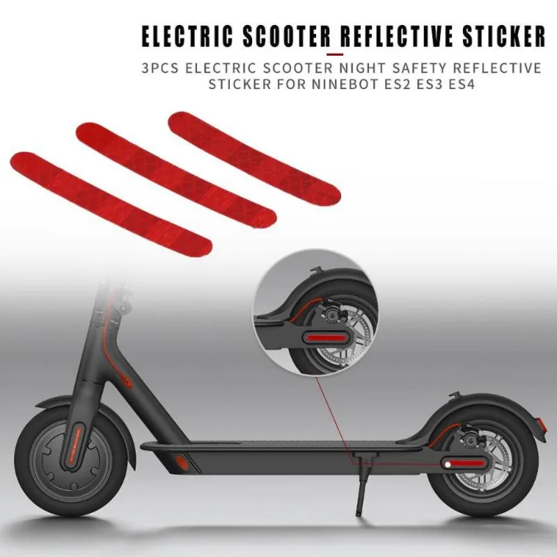 3 шт. светоотражающие водонепроницаемые наклейки для электрических скутеров Ninebot