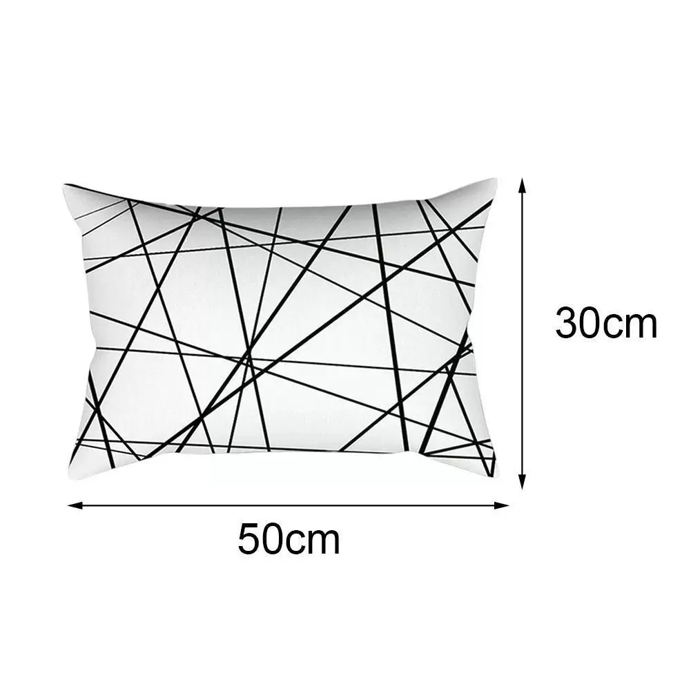 

New Black & White Waist Pillowcase Hot Modern Nordic Livingroom Cushion Bed Pillowscase Sofa Geometric Decorative Print Cas Z1Q7