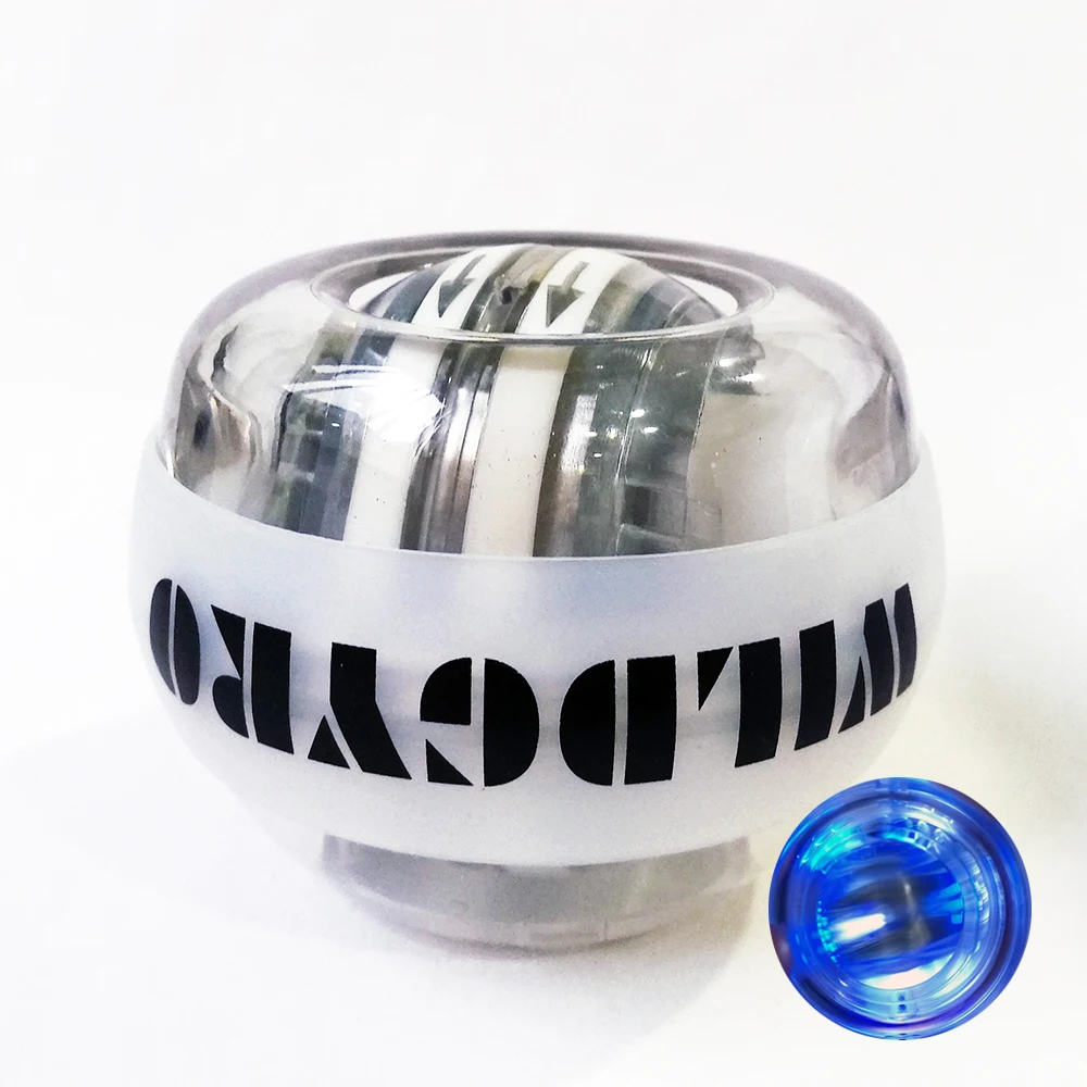 blue-white light Мощный наручный шар гироскоп resbo Спорт сила шар сила гироскопа шаровой Мощный гироскоп Гироскопический тренажер на запястье с светодиодный - Цвет: blue-white light
