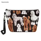 Nopersonality Симпатичные сумки для макияжа с принтом собаки для женщин маленькие кожаные дамские сумочки для туалетных принадлежностей водонепроницаемый чехол для косметики