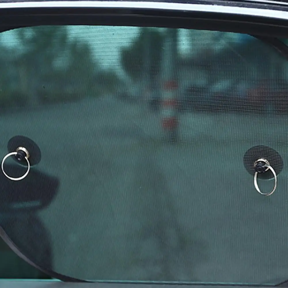 

New Black Mesh Sunshade Nylon Mesh Automobile Sun Block Nylon Side Shield Super Suction Cup Uv Protect
