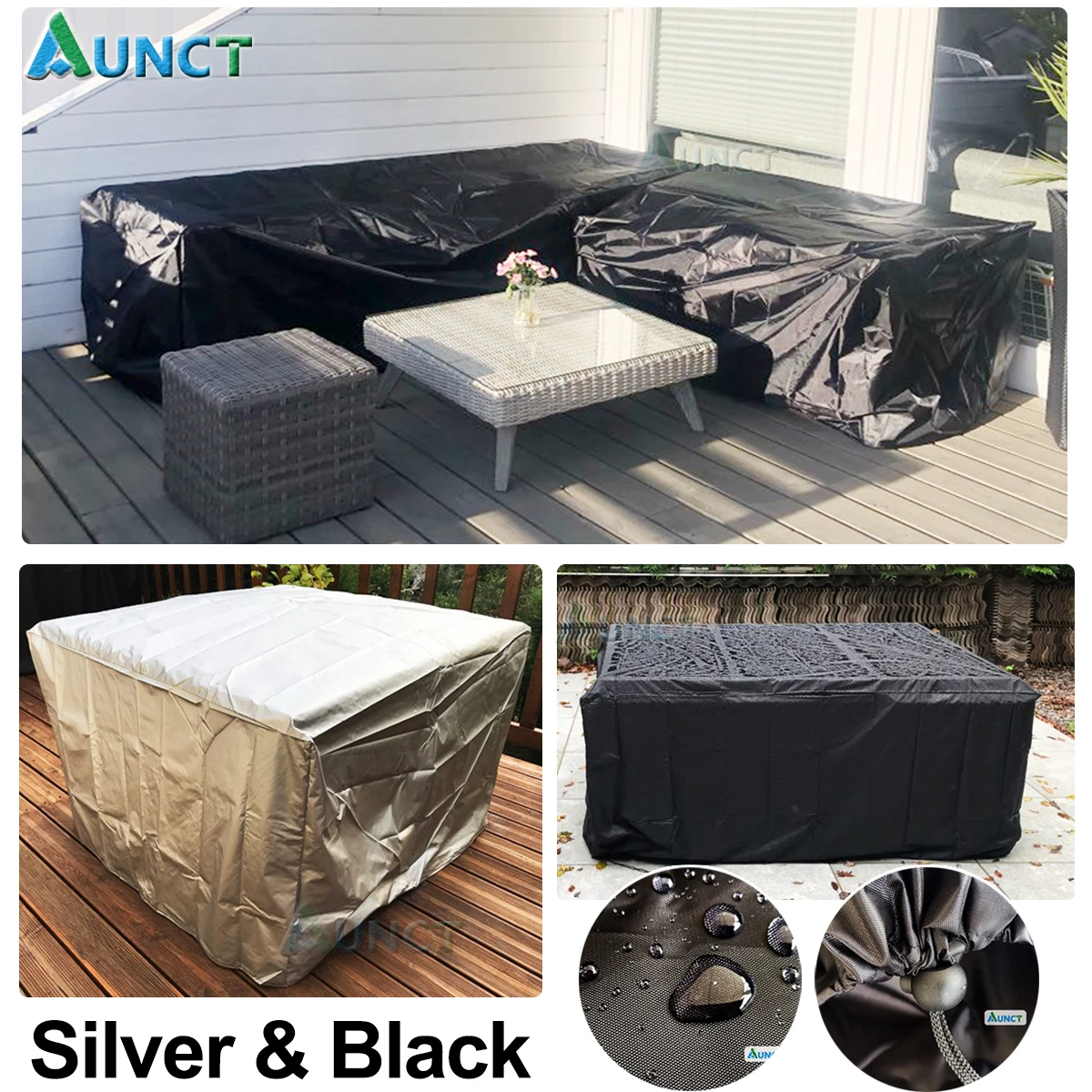 Furniture Cover Waterproof Outdoor Garden Patio Beach Sofa Chair Table Covers Protection Rain Snow Dustproof Storage Cover