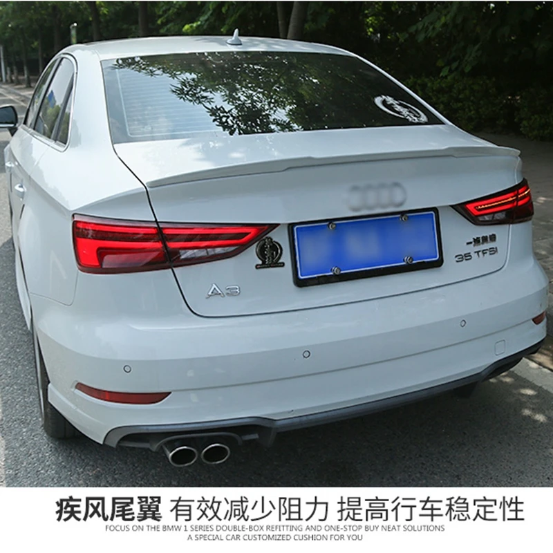 Спойлер для Audi A3 S3 v модель ABS материал заднего крыла автомобиля задний спойлер