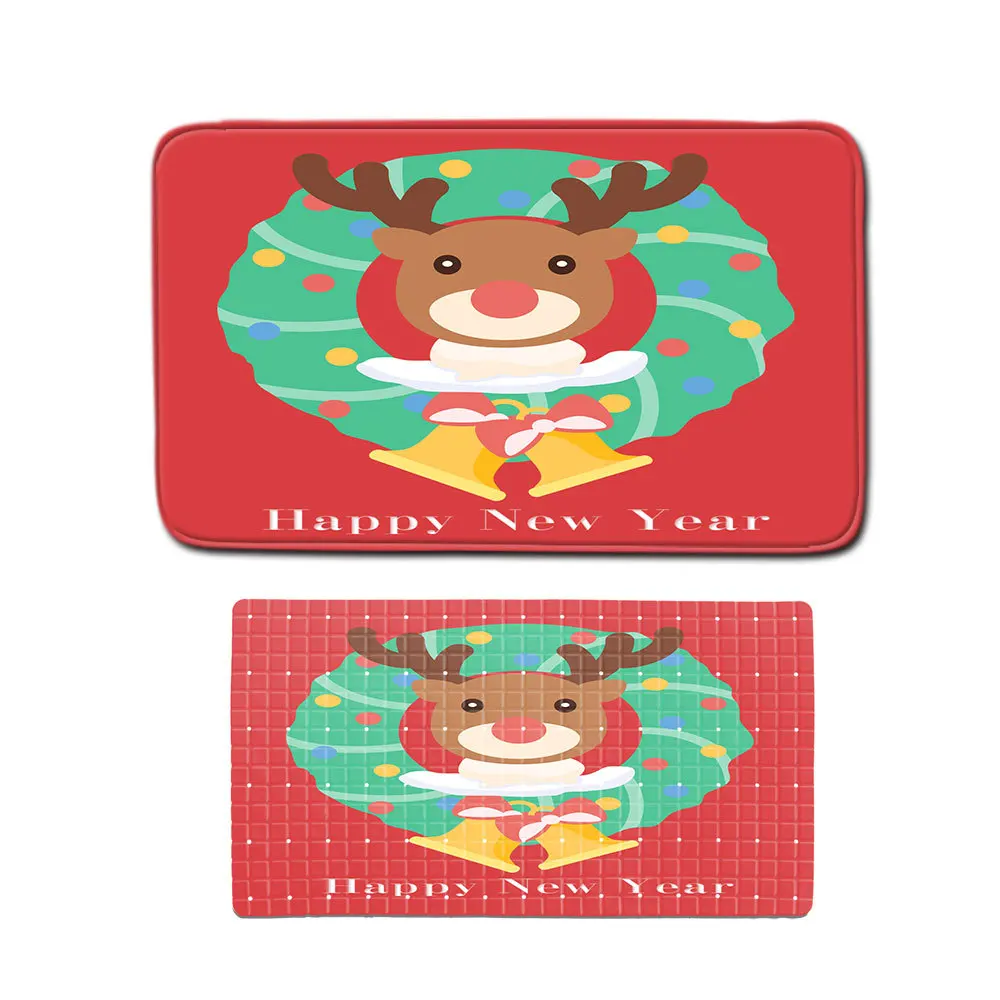 

Christmas Pattern Non-slip Carpet Bath Mat Floor Mat Foot Mat PVC Non-slip Mat