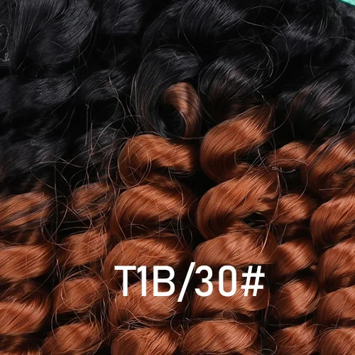 FSRHAIR 70 гр./шт. Черный-зеленый афро Фунми вьющиеся волосы пучок синтетических волос для наращивания Омбре волосы продукт - Цвет: T1B/30