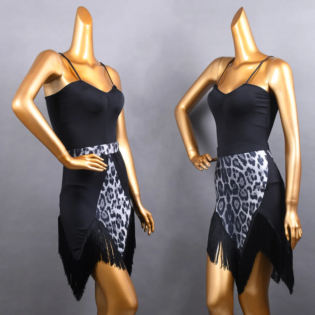 

New Adult Leopard Print Latin Skirt Women Sexy Dance Dress Female Professional Rumba Samba Latin Dance Skirt Black White Skirts