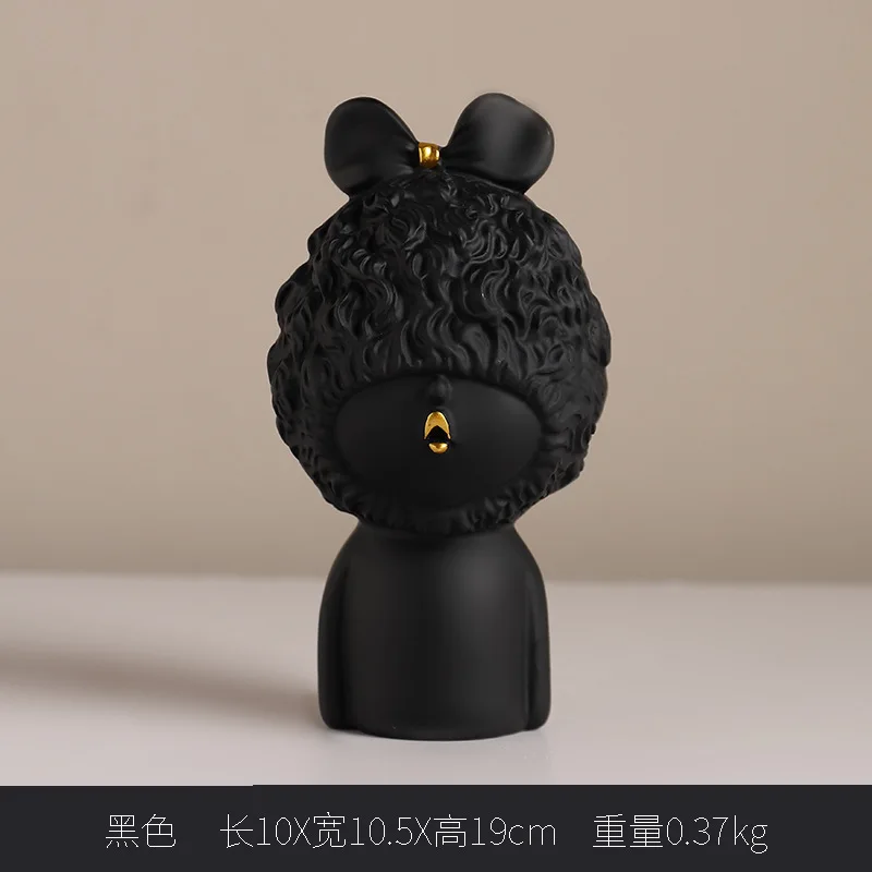 

Resin ornaments The new pouch girl simple nordic resin ornaments child loli crafts cake shop living room bedroom porch