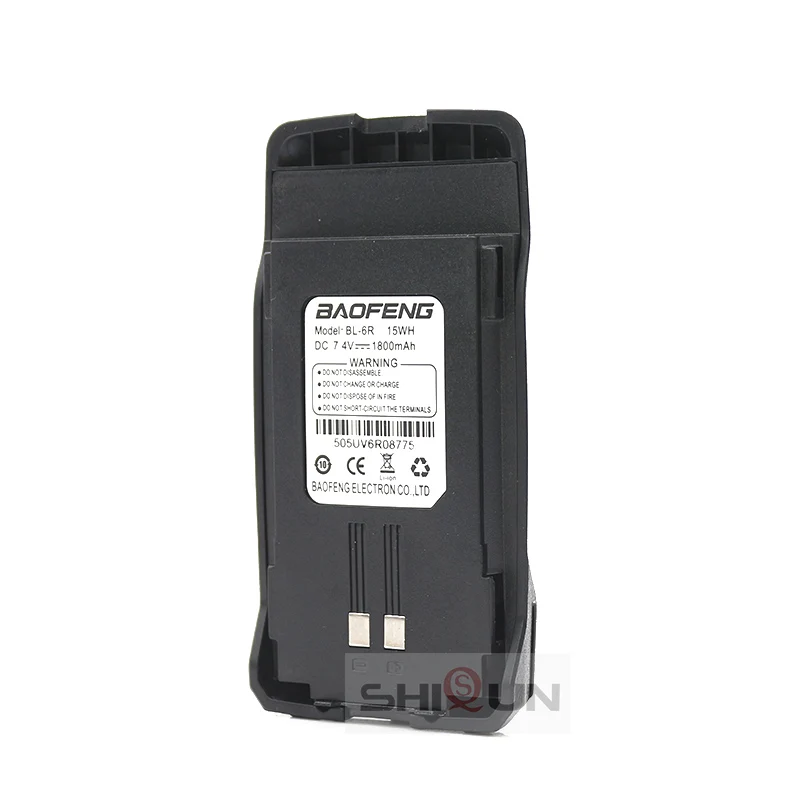 Original UV-6R Battery 1800mAh Li-ion Battery Pack for Pofung UV-6R BL-6R Baofeng UV 6R Radio Battery Eliminator Car Charger EU
