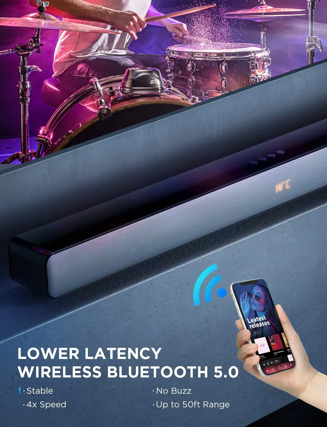 BOMAKER 100W TV SoundBar Bluetooth Speaker 2.0 Channel Home Theater Sound System Bar Built-in Subwoofer with Remote Contro | Электроника