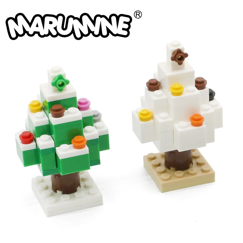 MARUMINE блоки DIY Санта Клаус Рождественская елка 48 шт Строительные кирпичи