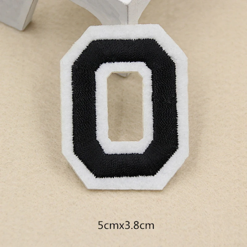 

Iron On Bag Embroidered Letter A-Z Patch Hat Black Motif DIY Shoe Sew Clothing Applique Accessories