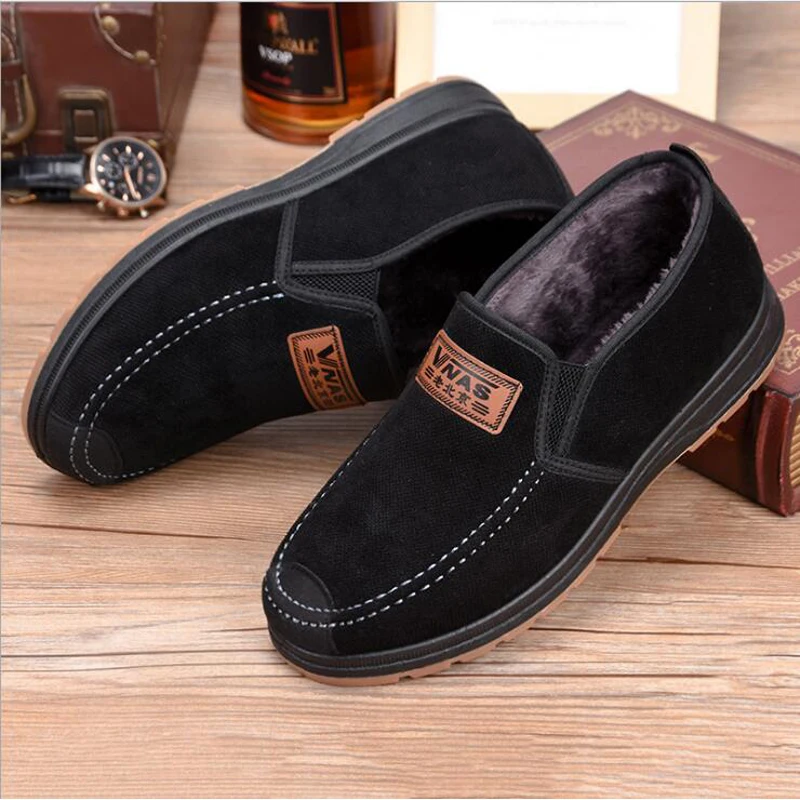 Мужская зимняя обувь для вождения 2019 г. Новые зимние ботинки мужская домашняя