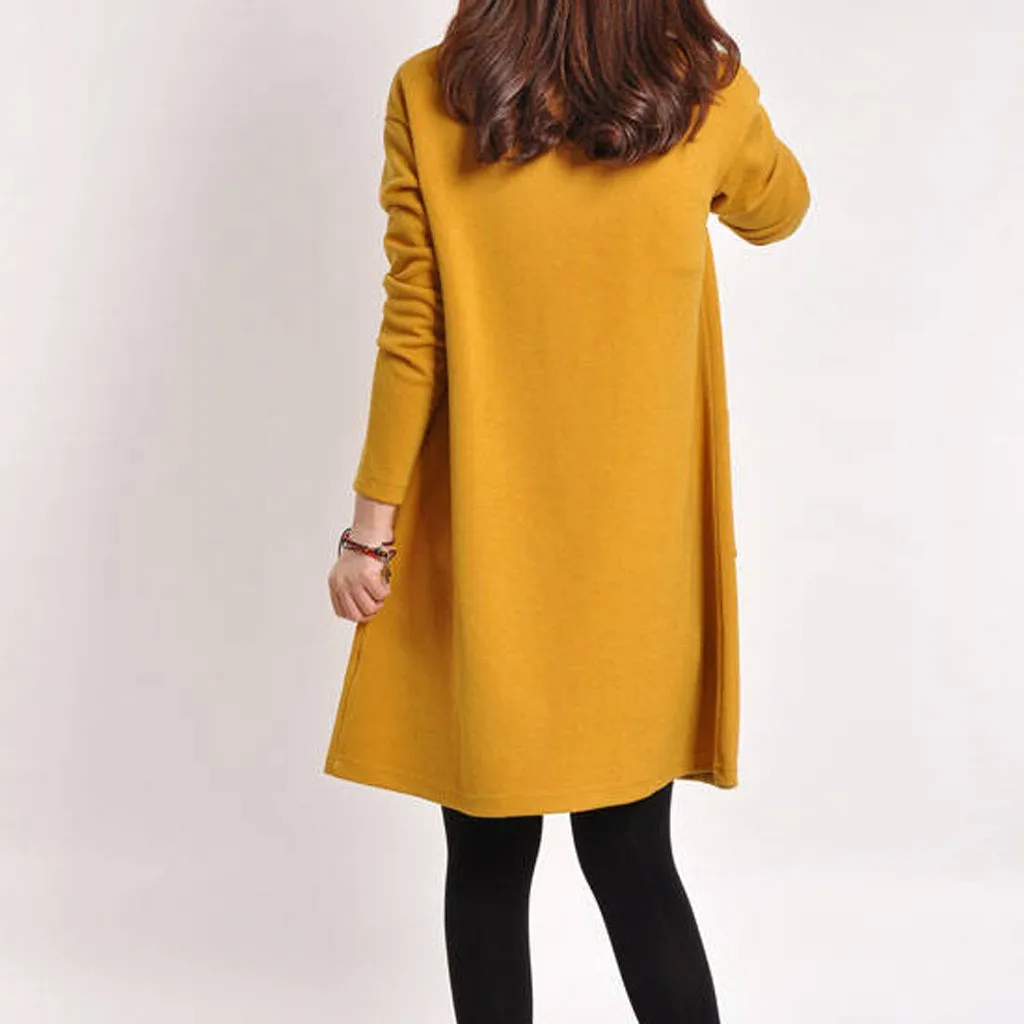 Новое модное женское платье с карманом 3 однотонных Цвета v-образной горловиной и