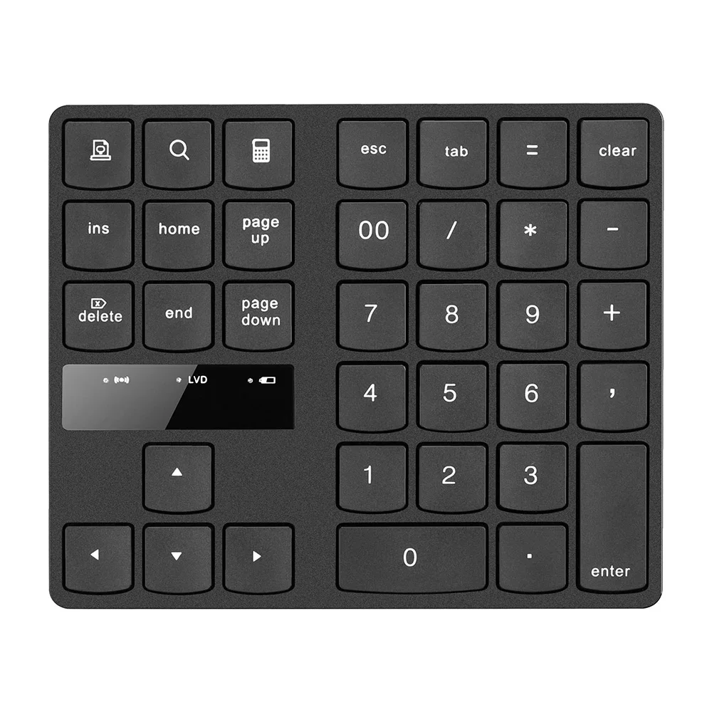 Wireless Numeric Keyboard Portable Keypad 35 Keys PC Rechargeable Digital 2.4G Keyboard for Accounting Teller/cashier desk/bank mini digital 18 key numeric keypad numpad number pad accounting teller keyboard